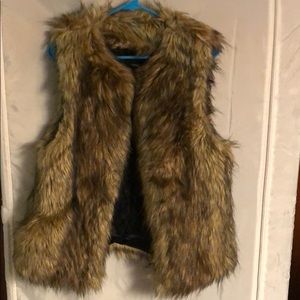 Faux fur vest